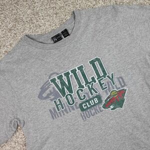 Gear For Sports Minnesota Wild Hockey Club Graphic T-Shirt Gray Kids XL
